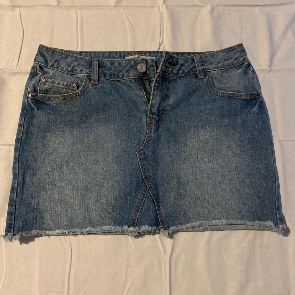 Jean mini skirt
